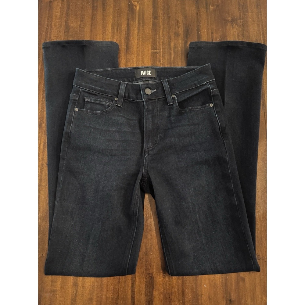 Paige Women's High Rise Manhattan Boot Cut Jeans Size 26 Dark Wash